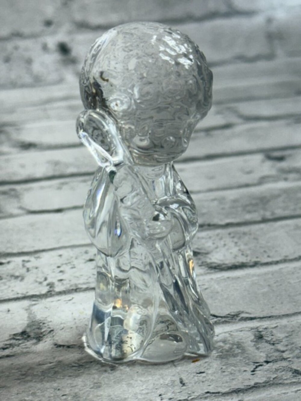 Vintage Glass Precious Moments Nativity Figurine Crystal Christmas Gift Joseph